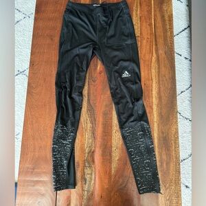 Adidas Men's Black and White Leggings